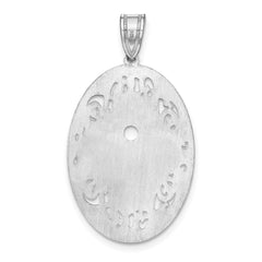 Sterling Silver Rhodium-plated Crystal Family Pendant - 5