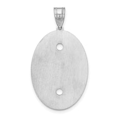 Sterling Silver Rhodium-plated Crystal Family Pendant - 2
