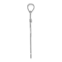 Sterling Silver Rh-plt Crystal Family Cross Pendant - 10