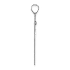 Sterling Silver Rh-plt Crystal Family Cross Pendant - 14