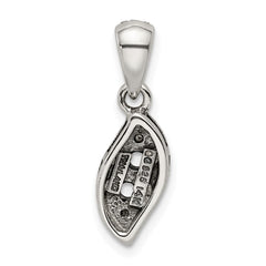 Sterling Silver Antiqued w/14k 2-stone w/Diamond Mothers Pendant Semi-Mount - 4