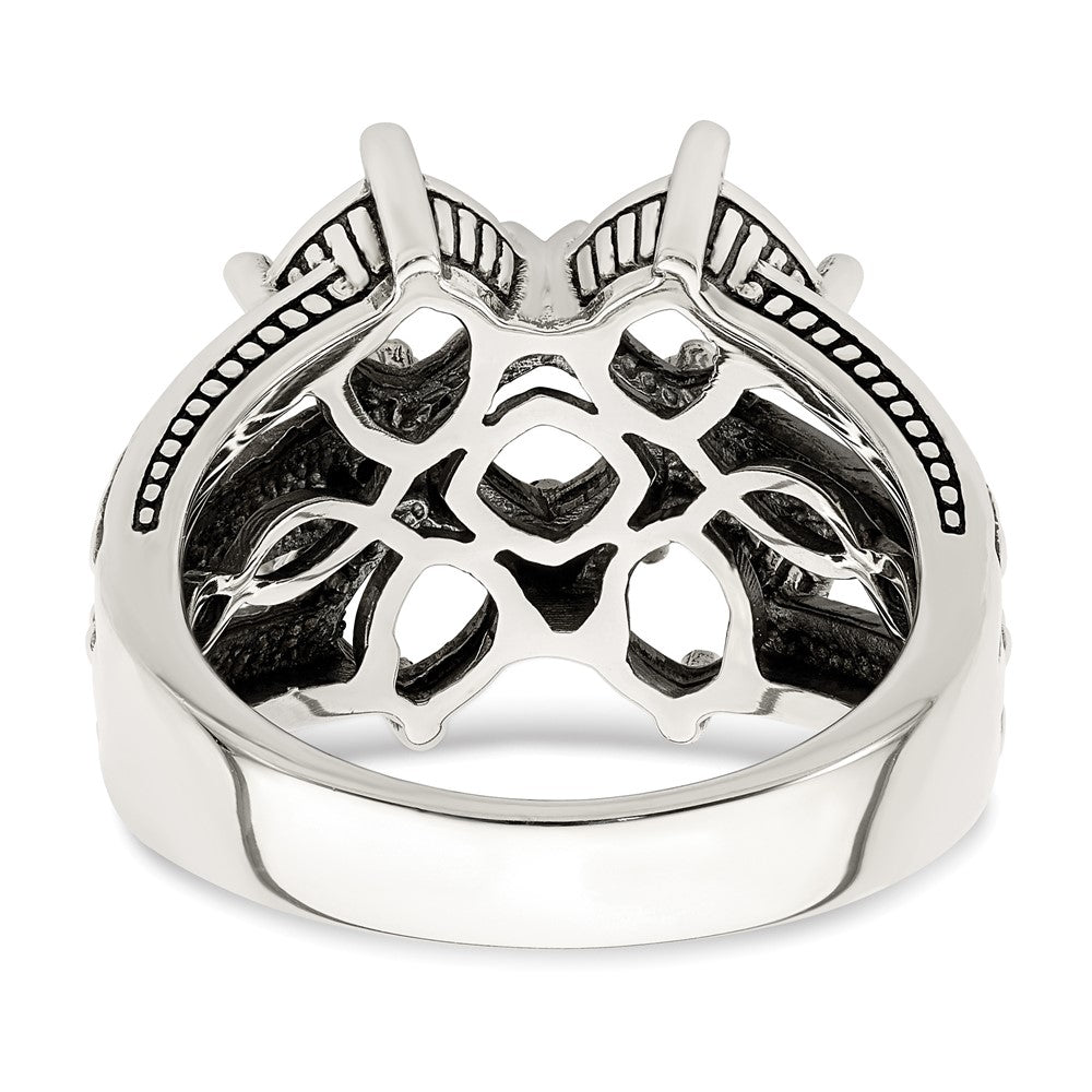 Sterling Silver Antiqued w/14k 5-stone Mother's Ring - 27
