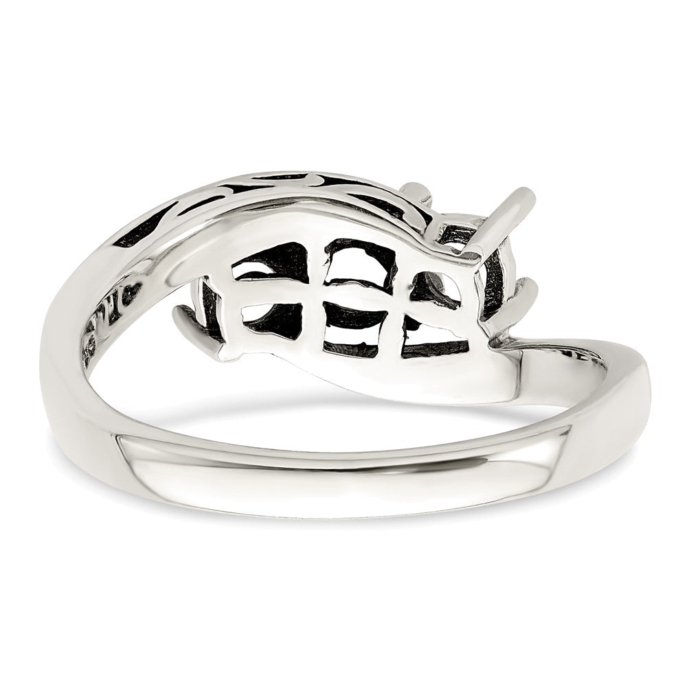 Sterling Silver Antiqued w/14k 3-stone Mother's Ring - 39