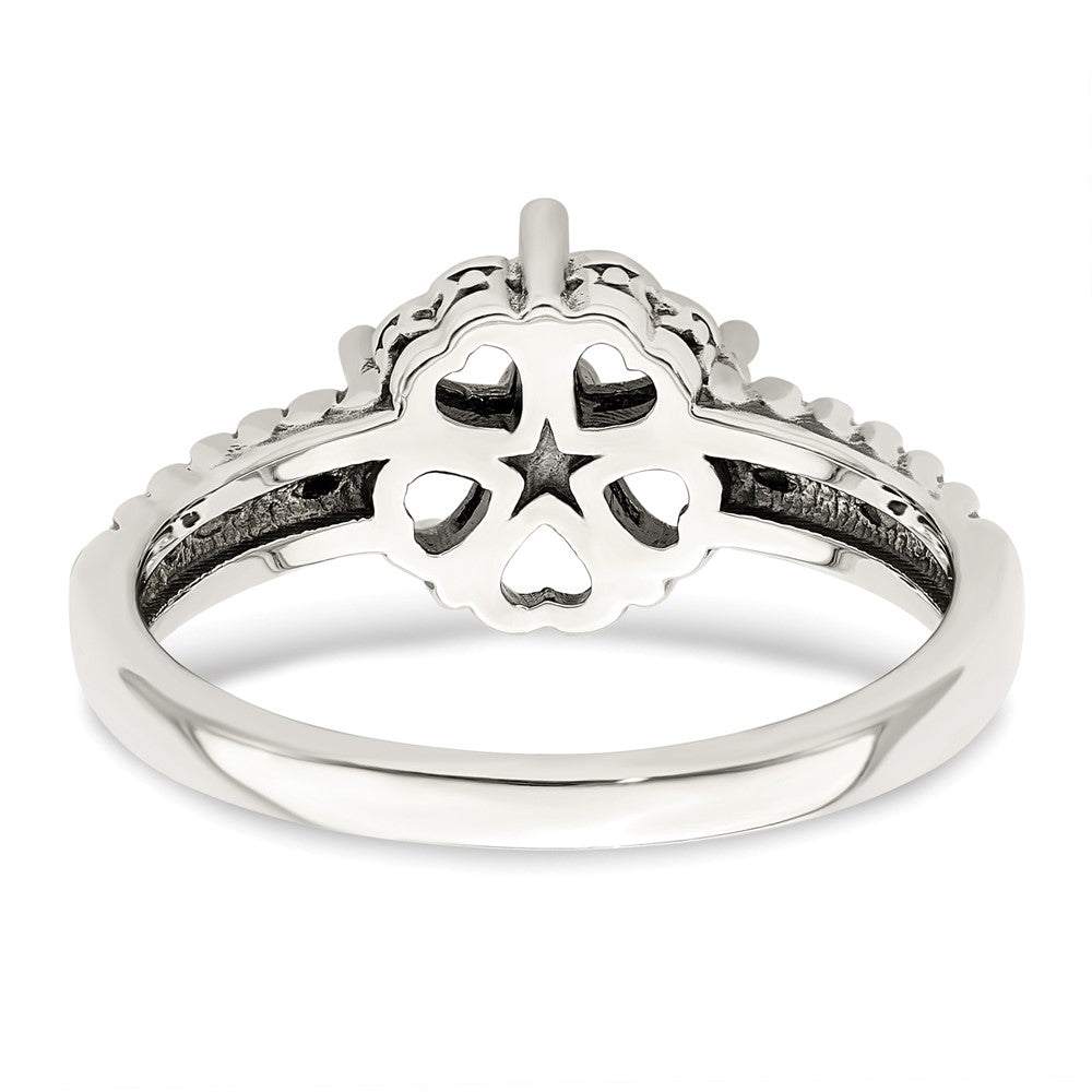 Sterling Silver Antiqued w/14k 5-stone Mother's Ring - 2