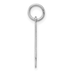 Sterling Silver/Rhodium-plated Polished Number 4 Charm - 4