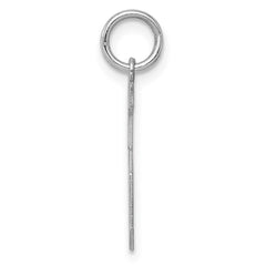 Sterling Silver/Rhodium-plated Polished Number 5 Charm - 4
