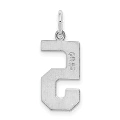 Sterling Silver/Rhodium-plated Polished Number 5 Charm - 4