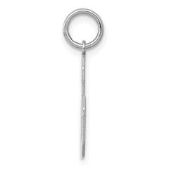 Sterling Silver/Rhodium-plated Polished Number 6 Charm - 4