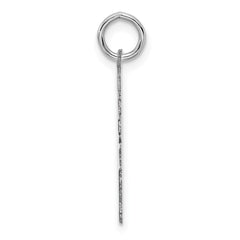 Sterling/Silver Rhodium-plated Polished Number 16 Charm