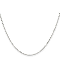 Sterling Silver Polished 1mm Octagonal Snake Chain - 5