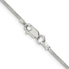 Sterling Silver 1.25mm Octagonal Snake Chain - 7