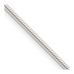 Sterling Silver 1.25mm Octagonal Snake Chain - 7
