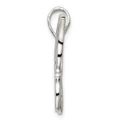 Sterling Silver Polished Butterfly Pendant - 2