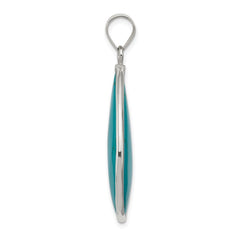 Sterling Silver Teardrop Turquoise Pendant