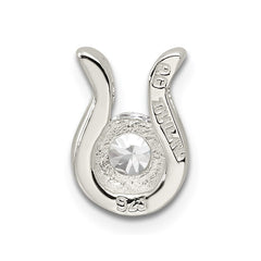 Sterling Silver CZ Chain Slide