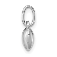 Sterling Silver Rhodium-plated Polished Heart Children's Pendant