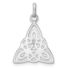 Sterling Silver Rhodium-plated Polished Celtic Symbol Pendant - 3