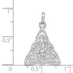 Sterling Silver Rhodium-plated Polished Celtic Symbol Pendant - 3