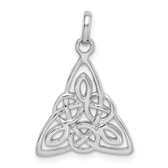 Sterling Silver Rhodium-plated Polished Celtic Symbol Pendant - 3