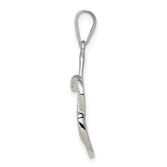 Sterling Silver Rhodium-plated Polished CZ Heart Pendant - 2