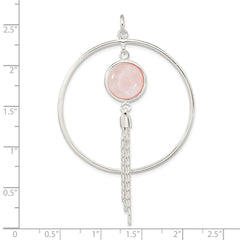 Sterling Silver Polished Dyed Agate Fancy Dangle Pendant
