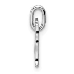 Sterling Silver Rhodium-plated Cat w/Heart Pendant