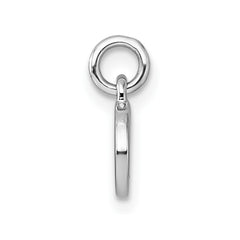 Sterling Silver Rhodium-plated Polished Whale Pendant