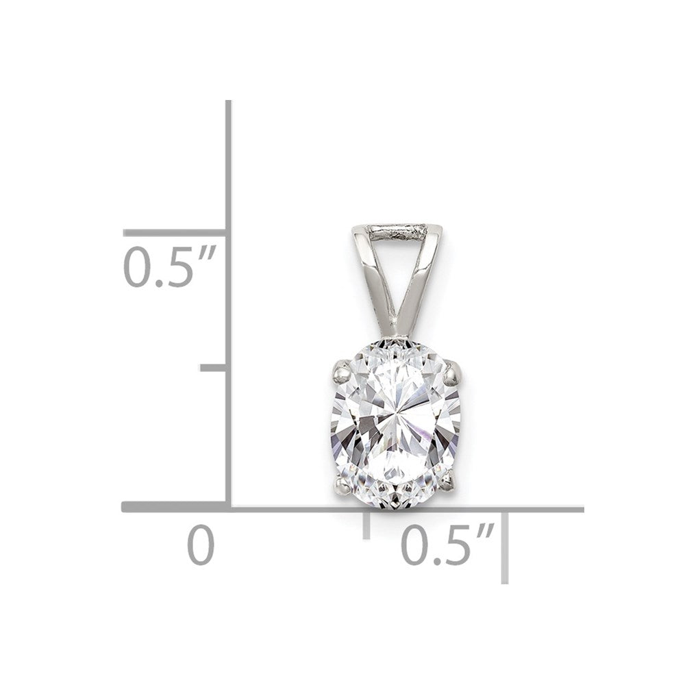 Sterling Silver CZ Pendant - 3