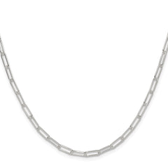 Sterling Silver Polished 3.15mm Paperclip Chain - 6