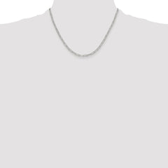 Sterling Silver Rhodium-plated Polished 3.15mm Paperclip Chain - 2