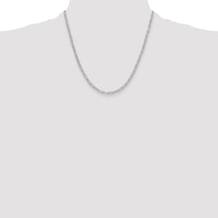 Sterling Silver Rhodium-plated Polished 3.15mm Paperclip Chain - 6