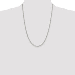 Sterling Silver Rhodium-plated Polished 3.15mm Paperclip Chain - 4