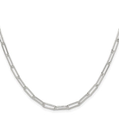 Sterling Silver Polished 3.5mm Paperclip Chain - 4