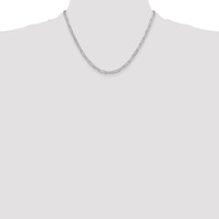 Sterling Silver Polished 3.5mm Paperclip Chain - 5