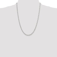 Sterling Silver Polished 3.5mm Paperclip Chain - 7