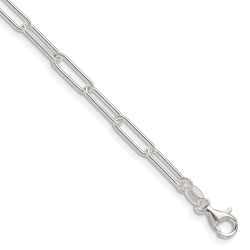 Sterling Silver Polished 3.5mm Paperclip Chain - 7