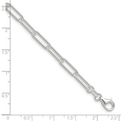 Sterling Silver Polished 4.5mm Paperclip Chain - 5