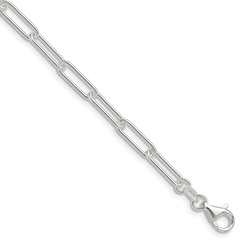 Sterling Silver Polished 4.5mm Paperclip Chain - 5