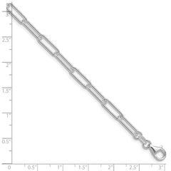Sterling Silver Rhodium-plated Polished 4.5mm Paperclip Chain - 7