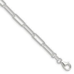 Sterling Silver Polished 4.5mm Paperclip Chain - 4