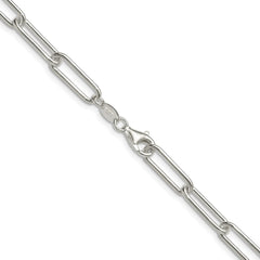 Sterling Silver Polished 5.5mm Paperclip Chain - 7