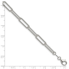Sterling Silver Polished 5.5mm Paperclip Chain - 6