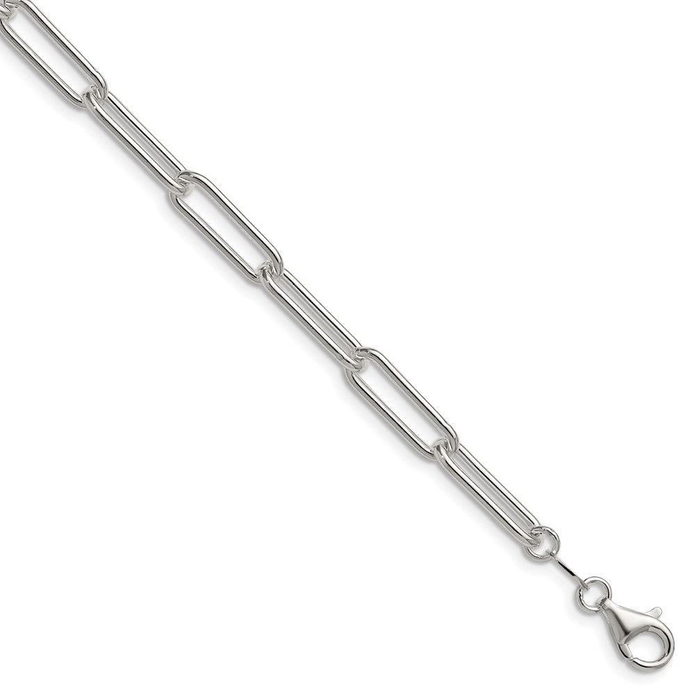 Sterling Silver Polished 5.5mm Paperclip Chain - 6
