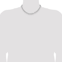 Sterling Silver Rhodium-plated Polished 5.5mm Paperclip Chain - 6