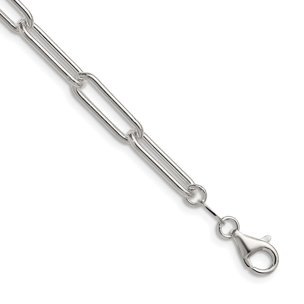 Sterling Silver Polished 5.5mm Paperclip Chain - 5