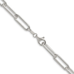 Sterling Silver Polished 6.5mm Paperclip Chain - 5