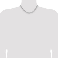 Sterling Silver Rhodium-plated Polished 6.5mm Paperclip Chain - 6