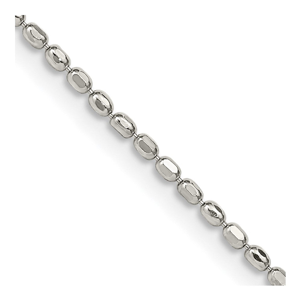 Sterling Silver 1.5mm Fancy Beaded Chain - 4