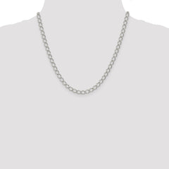 Sterling Silver 5.75mm Fancy Open Curb Chain - 5