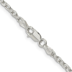 Sterling Silver 2.75mm Diamond-cut Forzantine Cable Chain - 6